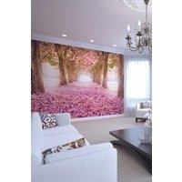 Origin Murals Blossom Trees Wall Mural in Rose | Size: W350 cm x H280 cm