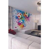 Origin Murals Football Splash Wall Mural | Size: W350 cm x H280 cm
