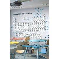 Origin Murals Periodic Table Wall Mural in Grey | Size: W350 cm x H280 cm