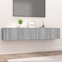 Berkfield Home TV Cabinets 2 pcs Grey Sonoma 80x30x30 cm Engineered Wood | Size: 80 x 30 x 30 cm