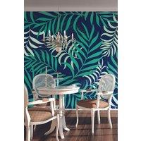 Exotic Jungle Leaves Mural