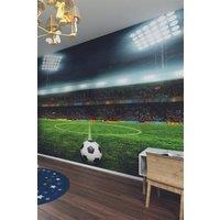 Origin Murals Football Stadium Green Wall Mural | Size: W350 cm x H280 cm