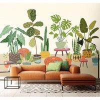 Houseplants Pots Wall Mural