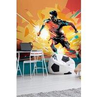 Football Player Abstract Landscape Wall Mural