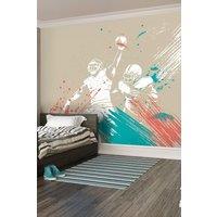 American Footballers Paint Splash Wall Mural