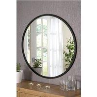 Round Wall Mirror Black 102cm