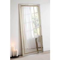 Brass framed bevelled full length mirror 166.5x75cm