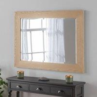 Oak Effect Framed Wall Mirror 93.5x119cm