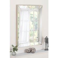 Yearn Mirrors Bevelled Tray Rectangle Mirror 102x74cm in Metallic Silver | Size: 102x74 cm