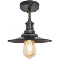 Brooklyn Flat Flush Mount, 8 Inch, Pewter, Pewter Holder