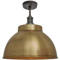 Brooklyn Dome Flush Mount, 13 Inch, Brass, Pewter Holder