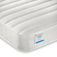 Bedmaster Theo Pocket Sprung Low Profile Mattress in White | Size: Small Double