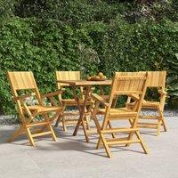 Berkfield Home Folding Garden Chairs 4 pcs 55x61x90 cm Solid Wood Teak in Brown | Size: 55 x 61 x 90 cm