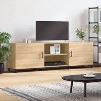 Berkfield Home TV Cabinet Sonoma Oak 150x30x50 cm Engineered Wood in Brown | Size: 150 x 30 x 50 cm