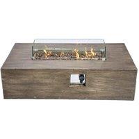 Teamson Home Outdoor Garden X-Large, Propane Gas Fire Pit Table Burner in Grey