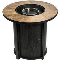Outdoor Garden Tall Round Propane Gas Fire Pit Table Burner