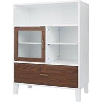 Teamson Home Tyler Wooden Bathroom Free Standing Storage Cabinet in White