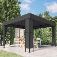 Berkfield Home Gazebo with Double Roof 3x3 m Anthracite in Black