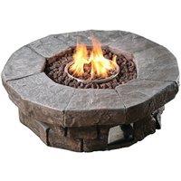 Outdoor Garden Large Round Propane Gas Fire Pit Table Burner
