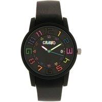 Crayo Festival Unisex Watch with Date in Black
