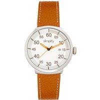 Simplify The 7100 Leather-Band Watch with Date in Brown