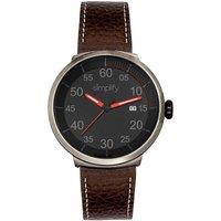 The 7100 Leather-Band Watch with Date