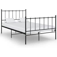 Berkfield Home Bed Frame Black Metal 120x200 cm | Size: Small Double