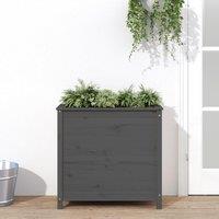 Garden Planter Grey 82.5x40x78 cm Solid Wood Pine