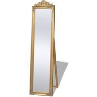Free-Standing Mirror Baroque Style 160x40 cm Gold