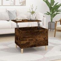 Berkfield Home Coffee Table Smoked Oak 60x44.5x45 cm Engineered Wood in Brown