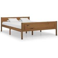 Berkfield Home Bed Frame Solid Pinewood Honey Brown 140x200 cm