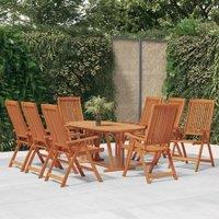 Berkfield Home Folding Garden Chairs 8 pcs Solid Wood Eucalyptus in Brown