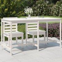 Berkfield Home Garden Table White 203.5x90x110 cm Solid Wood Pine