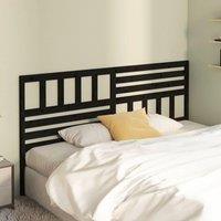 Berkfield Home Bed Headboard Black 186x4x100 cm Solid Wood Pine | Size: 186 x 4 x 100 cm
