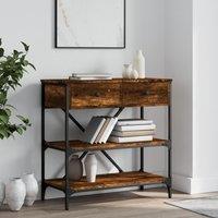 Berkfield Home Console Table Smoked Oak 75x34.5x75 cm Engineered Wood in Brown