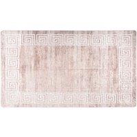 Berkfield Home Rug Washable 190x300 cm Beige Anti Slip | Size: 100 cm diameter