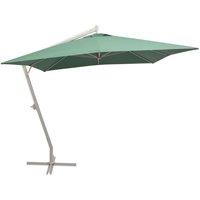 Berkfield Home Hanging Parasol 300x300 cm Green Aluminium Pole
