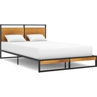 Berkfield Home Bed Frame Metal 120x200 cm in Black | Size: Small Double