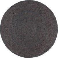 Handmade Rug Jute Round 240 cm Dark Grey