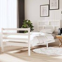 Berkfield Home Bed Frame White 90x190 cm Single Solid Wood