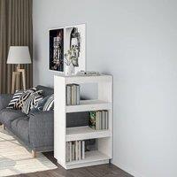Berkfield Home Book Cabinet/Room Divider White 60x35x103 cm Solid Wood Pine | Size: 60 x 35 x 103 cm