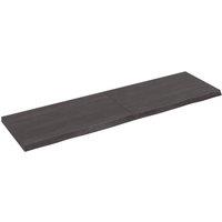 Wall Shelf Dark Grey 140x40x(2-4) cm Treated Solid Wood Oak