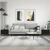 Berkfield Home Coffee Tables 2 pcs Black 50x50x40 cm Engineered Wood | Size: 50 x 50 x 40 cm