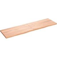 Wall Shelf Light Brown 180x50x(2-4) cm Treated Solid Wood Oak