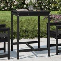 Berkfield Home Garden Table Black 82.5x82.5x110 cm Solid Wood Pine