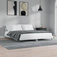 Berkfield Home Bed Frame High Gloss White 200x200 cm Engineered Wood