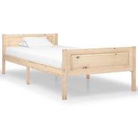 Bed Frame Solid Pinewood 90x200 cm