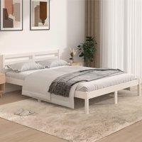 Day Bed Solid Wood Pine 140x190 cm White
