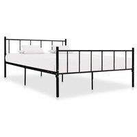 Berkfield Home Bed Frame Black Metal 180x200 cm Super King