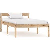 Berkfield Home Bed Frame Solid Pine Wood 100x200 cm in Brown